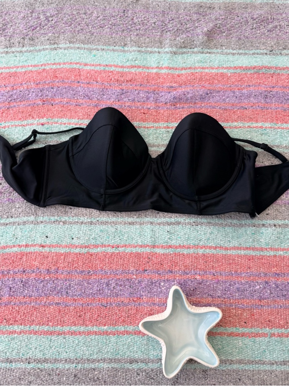 Old Navy Black Underwire Bikini Top XL Padded Swim